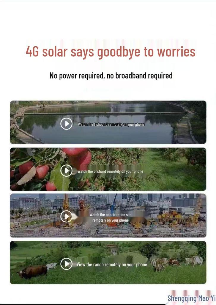 Solar-Powered Waterproof HD Rotating Outdoor Surveillance Camera