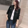 Korean Style Loose Fit Baseball Jacket, Plus Size PU Leather Short Coat for Women In Autumn Fashion