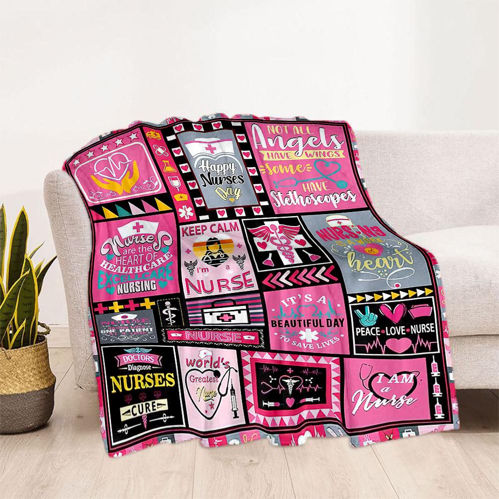 Nurse Appreciation Collage Blankets are suitable for living rooms,making them an ideal choice for outdoor travel and gifts.