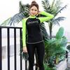 Dames Full-Body Zonbescherming Zwempak - Gespleten Mouw Duiken, Surfen, Snorkelen, Yoga, Kwallenbeschermingspak
