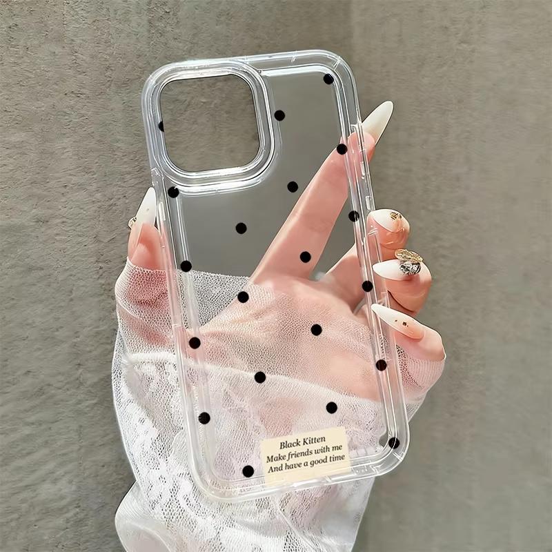 Polka Dots Simple Design Phone Case For iPhone 17 Pro Max 16 15 Pro 14 13 12 11 XR XS 17Air 16 Plus 16E Clear Bumper Cover