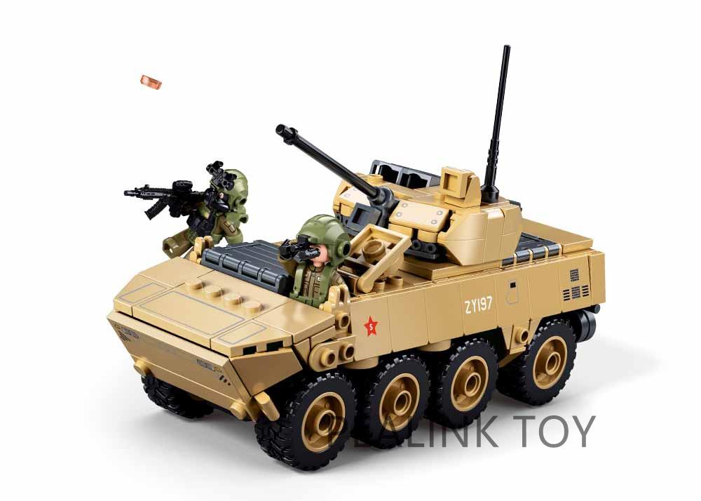 Premium-Quality Sluban Zbl-19S High-Standard Wheeled Infantry Top-Grade Figurehting Transport Vehicle Army-Design Top-Grade Armored Top-Grade
