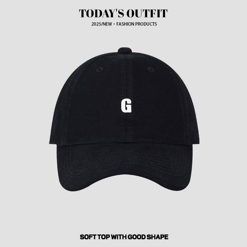 New Hat for Women's Soft Top Letter Baseball Cap Korean Casual Versatile Plus Deeper Sun Protection Baseball Cap for Men