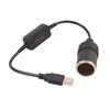 1PC Auto Interior Accessories 5V To 12V Car Cigarette Socket USB Converter Power Adapter Controller Plug Connector