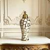 Ceramic Jar with Lid Modern-Luxe Urn Polished for Display Shelf, Home Decorators