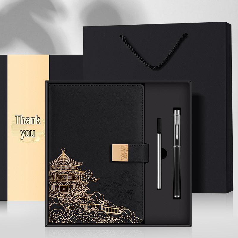 A5 Custom Business Notebook, Chinese National Style, Retro Sheepskin, Ideal for Meetings and Office Notes
