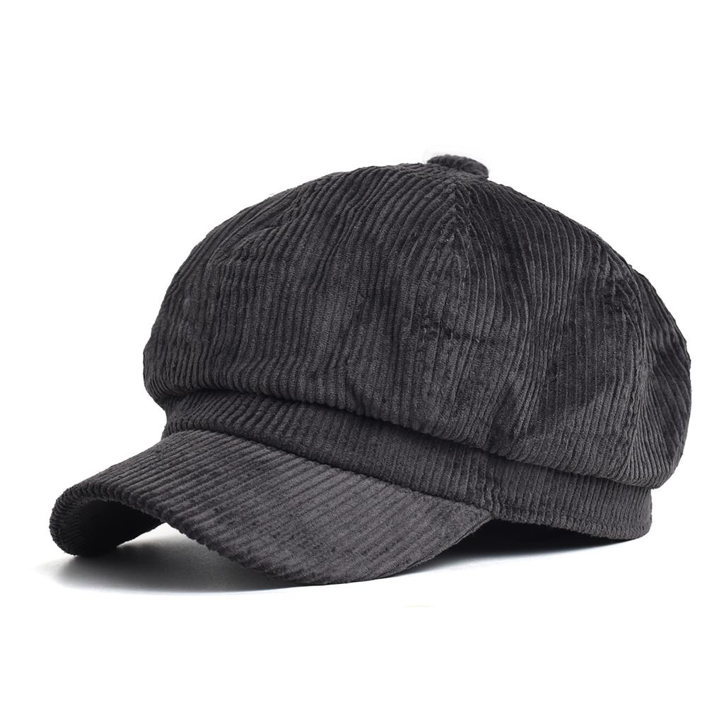 Vintage English Newsboy Cap - Women's Octagonal Beret | Baker Boy Hat for Autumn & Winter