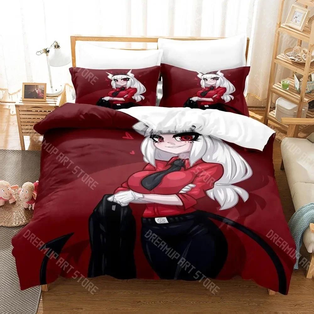 3D Print Helltaker Bedding Set Single Twin Full Queen King Size Bed Set Aldult Kid Bedroom Duvetcover Sets Anime