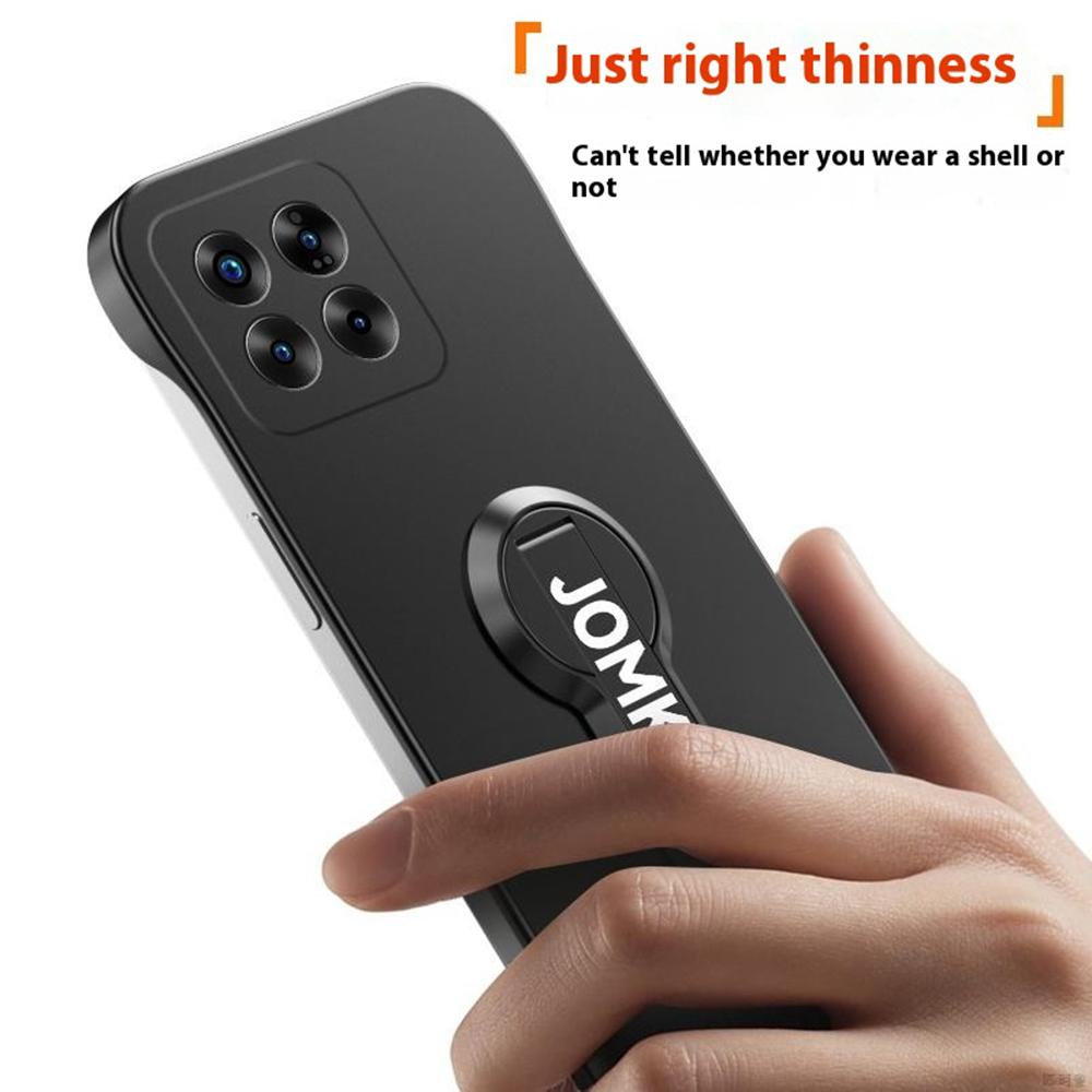 For Xiaomi 14 Pro Case Hard PC Frameless Baking Paint Kickstand Phone Cover