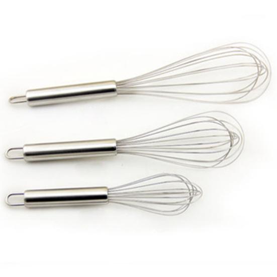 8/10/12 Inch Practical Egg Beater Multifunctional Easy Cleaning Balloon Wire Whisk Manual Egg Beater Mixer for Cooking