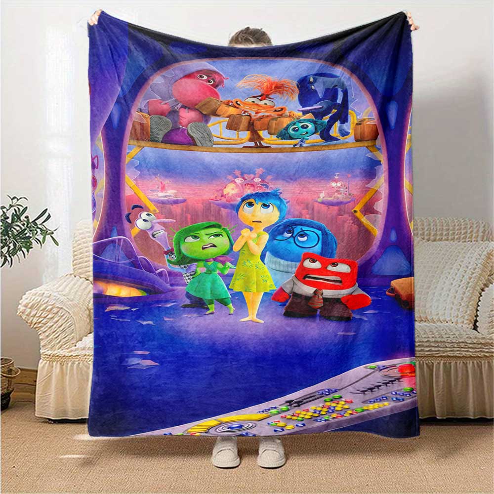 Inside Out Party Night Gift Blanket Comfortable ure for Sofa Couch Office Bed Picnics Four Seasons Universal Digital Print Birthday Christmas Y22