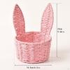 Easter Bunny Ear Woven Basket Organizer, Sturdy Decorative Paper Rope Design, Creative, Portable,