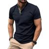 Summer Men's Short Sleeve Tops Waffle Lapel Camouflage Polo Shirt Plus Size Polo Shirt Men's Casual T-Shirt Tops