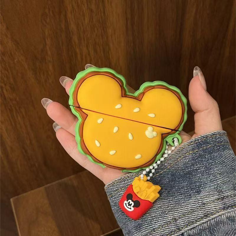 Cartoon Xiaoqi burger is suitable for AirPods 1 generation protective case, second generation 1 generation pro1 apple bluetooth headset case female