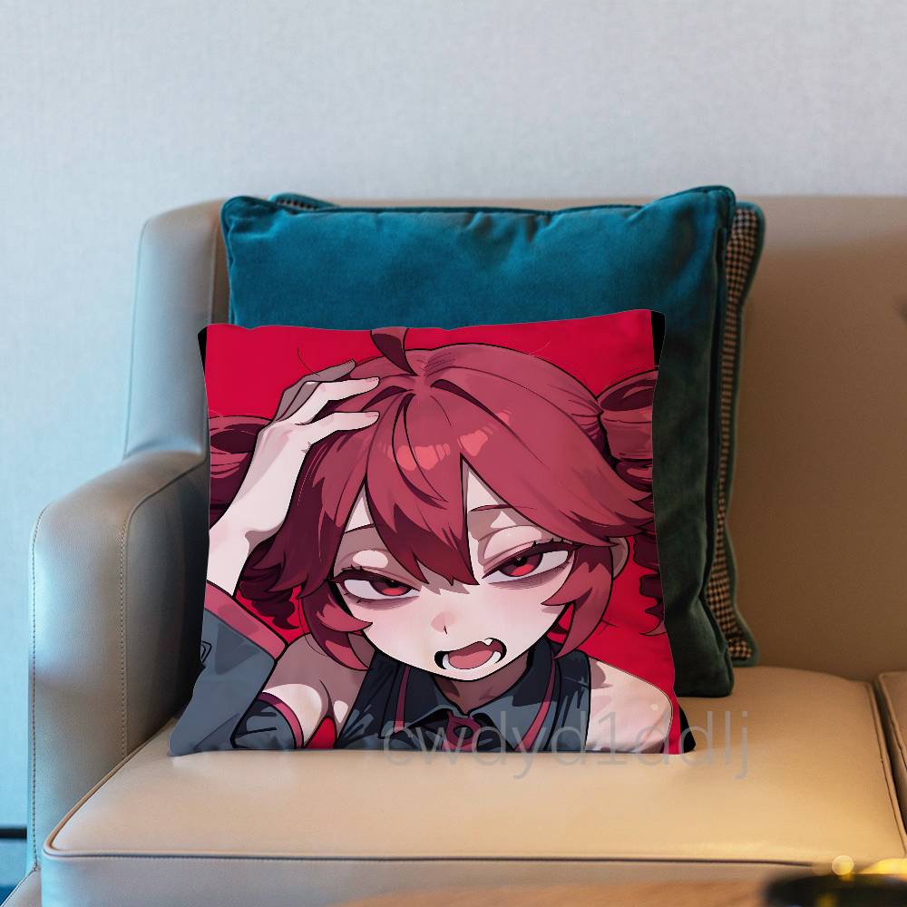 Anime K-Kasane Teto Pillow Case Cover Square Sofa With For Pattern Comfortable Cushion suitable Of Room