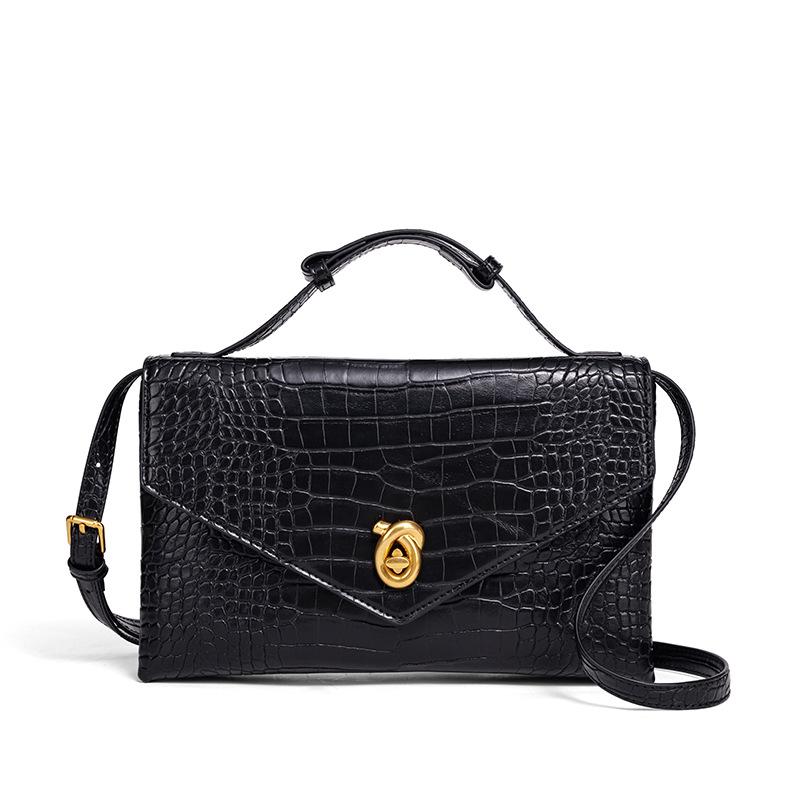 

Spring and Summer New Crocodile High-end Texture Handbag, Dinner Bag 28*7*17 чорний