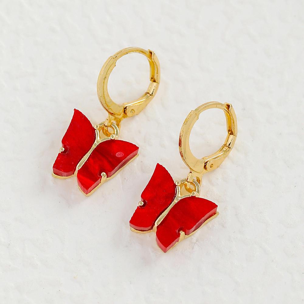 Butterfly Trendy Fashionable Earrings Geometric Design For Women Material Alloy