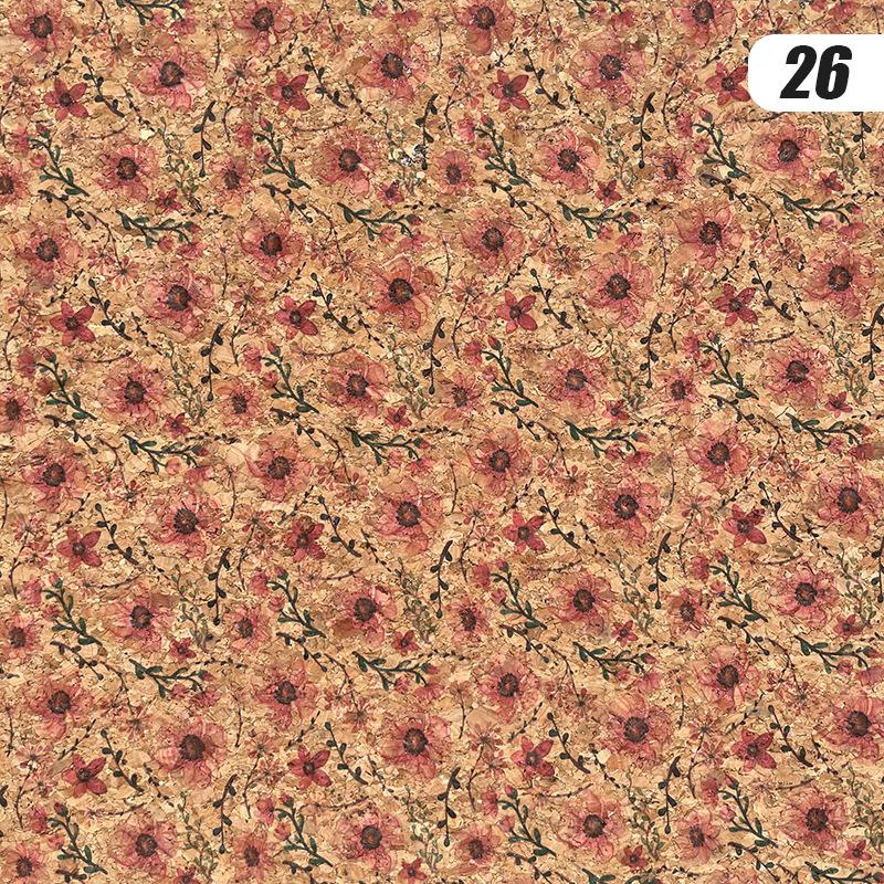 100x135cm Tkanina z nadrukiem korkowym Sztuczna skóra Wodoodporna Kolorowa Miękka Tkanina Korkowa Sofa Samochód Torba Dekor Mebli DIY Szycie Rzemiosło