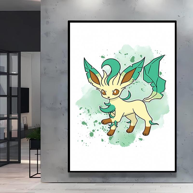 Canvas Art Watercolor Themed Walls Painting Pokemon Snorlax Comics Pictures Modern Home Waterproof Children Room Decor Gifts