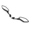 1 Pair Motorcycle Rearview Mirror Wide Vision Adjustable Flexible Handlebar Side Mirror for Motorbike