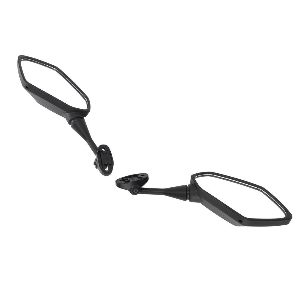 1 Pair Motorcycle Rearview Mirror Wide Vision Adjustable Flexible Handlebar Side Mirror for Motorbike