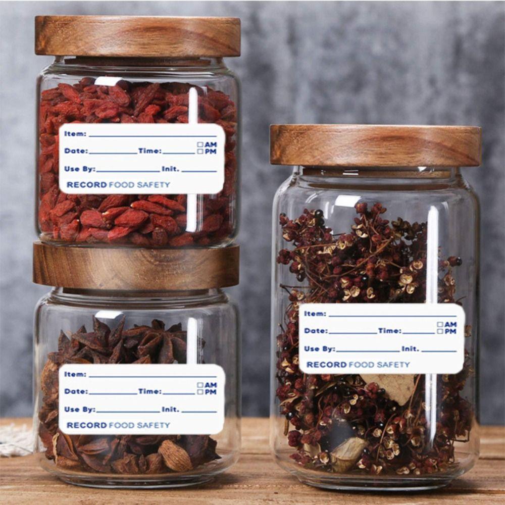 

500pcs/roll Removable Food Storage Date Content Label Spice Jar Label Stickers Refrigerato