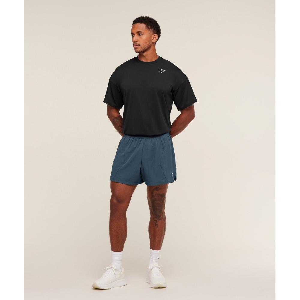 Gymshark Running 5  Shorts Gs Stealth Blue A3b9q Ud6s