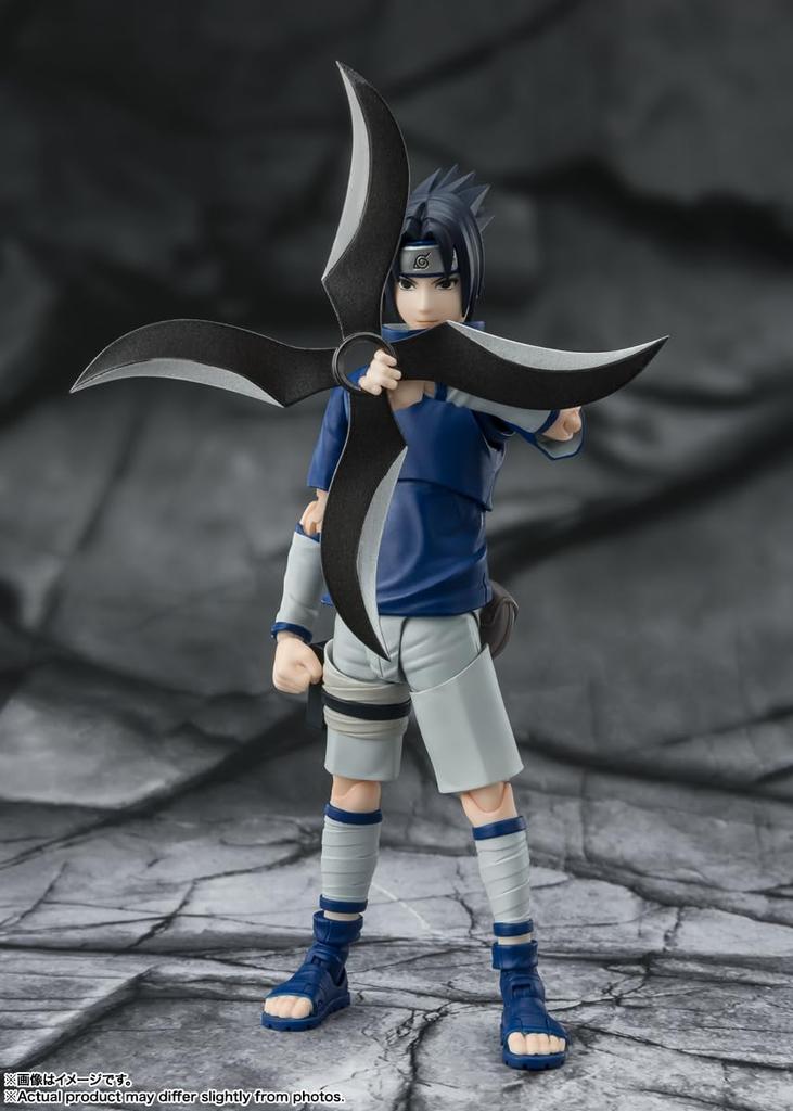 TAMASHII NATIONS NARUTO Uchiha Sasuke Genius Ninja mit Uchiha-Blut, 135 mm, bemalte bewegliche Figur, BAS64937, SHFiguarts – ca.. ABS und PVC