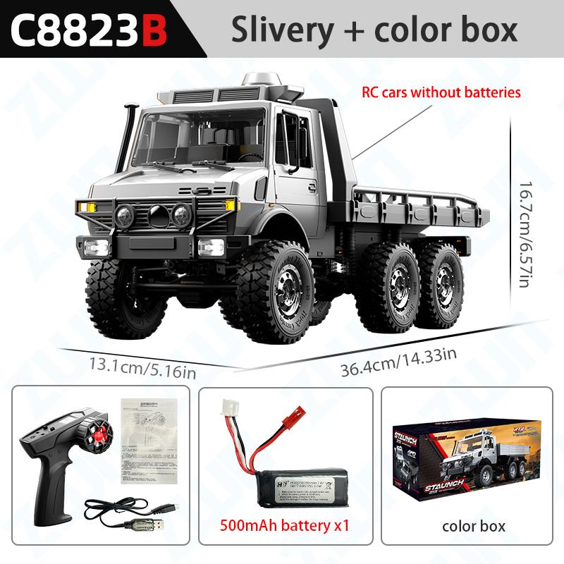 

C8823 1/18 Off-road RC Car 2.4G Remote Control Six-Wheel Vehicle Climbing Transport Rescue Crawler Model Toys for Children