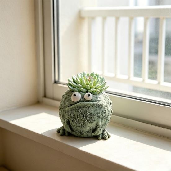 Animal Plant Pot, Animal-Shaped Resin Planter, Weather Resistant Matte Texture Plant Container for Outdoor Indoor Decor