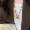 Vintage Irregular Oval Tiger Eye Resin Necklace with Leather Cord