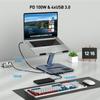 BENFEI 6-in-1 Laptop Stand USB-C Docking Station with Magnetic Wireless Charging (15W), PD100W Charging, HDMI 4K@60Hz, 4 x USB3.0, KVM Switching Funct