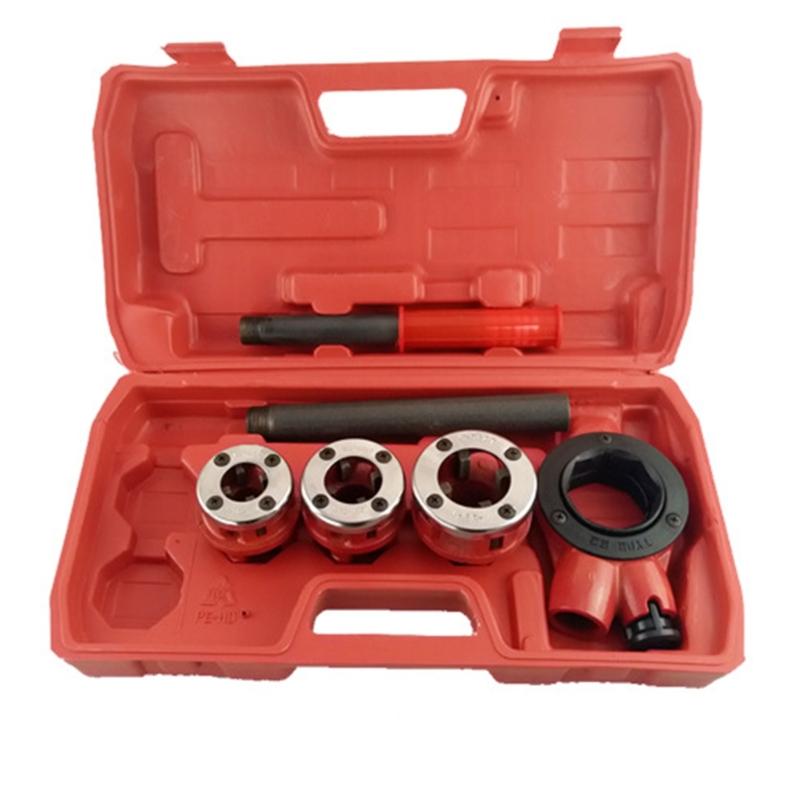 Professional Hand Operated Pipe Threading Set Galvanized Plumbing Manual Tapping Tool Accessories for Diversing Projects