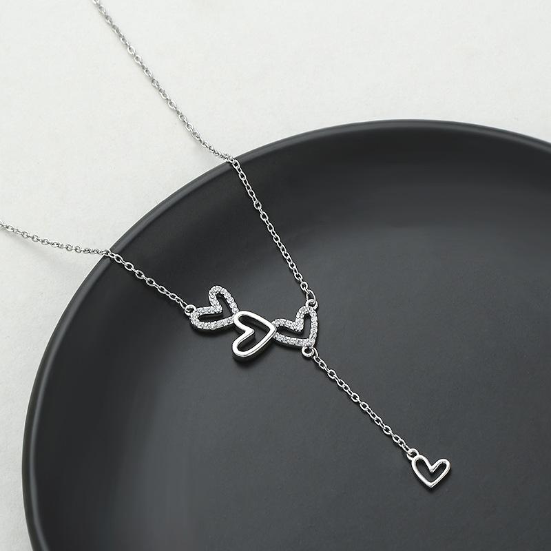 

Ожерелья премиум-класса с выдолбленным сердцем, изящная простая цепочка для свитера для женщин, модные винтажные подвески, ювелирные изделия