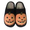 New Halloween pumpkin cartoon warm winter cotton slippers couple men's and women's platform soft-soled shoes thickened non-slip