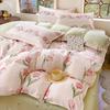 Home Warm Thickened Polished Four-piece Set Cashmere Bed Sheet Quilt Cover Dormitory Three-piece Set Bedding