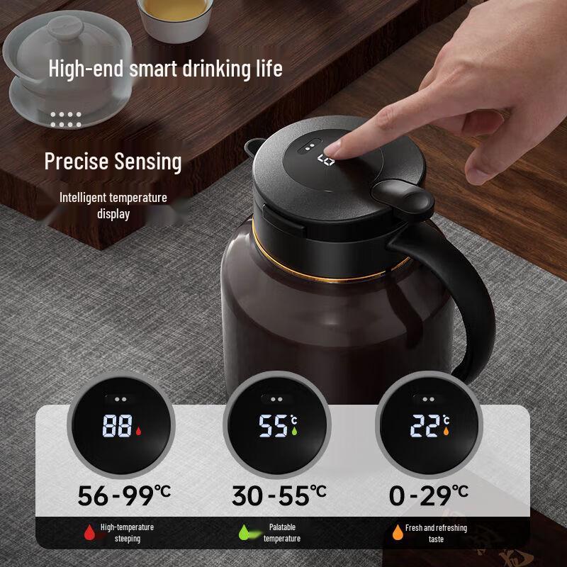 Temmok TQ89002AF Smart Temperature Display Insulated Tea Pot