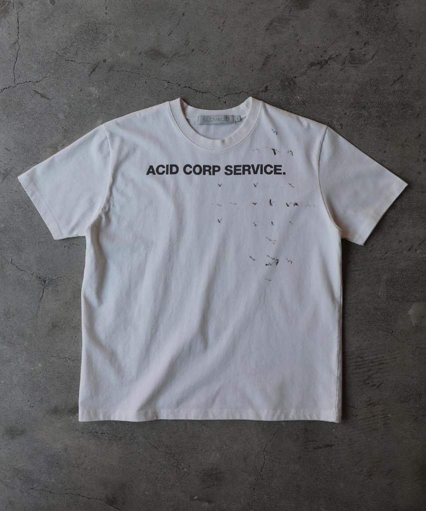 SLOWACID Bird Short Sleeve T-Shirt [White]