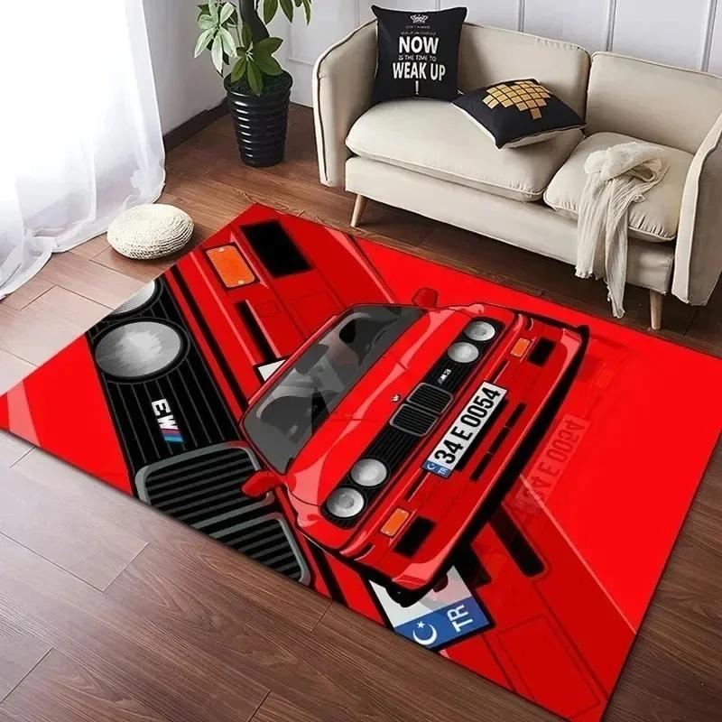 Racing Car Pattern Carpet for Bedroom Living Room Home Sofa Decoration Rug Printed Rug Hoouse Decor Floor Large Size Floor Mat
