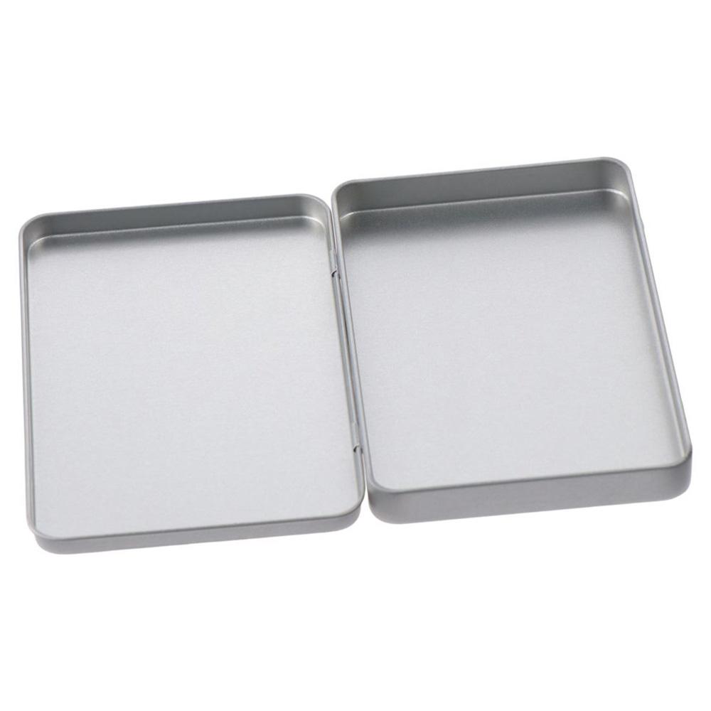 

2 pcs 4.9 Inches Iron Storage Box Silvery Card Collection Box New Iron Item Storage Box Room 1 pc