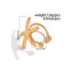 Vacation Fake Piercing Starfish Shell C-shaped Clip Earrings Metal Flower Sun Moon Gold Color Ear Cuff for Women Fashion Jewelry