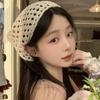 2026 Knitted Hollow Out Triangle Hair Scarf Headband Women Girls Knitted Flower Headbands Summer Travel Literary Photo Headwear