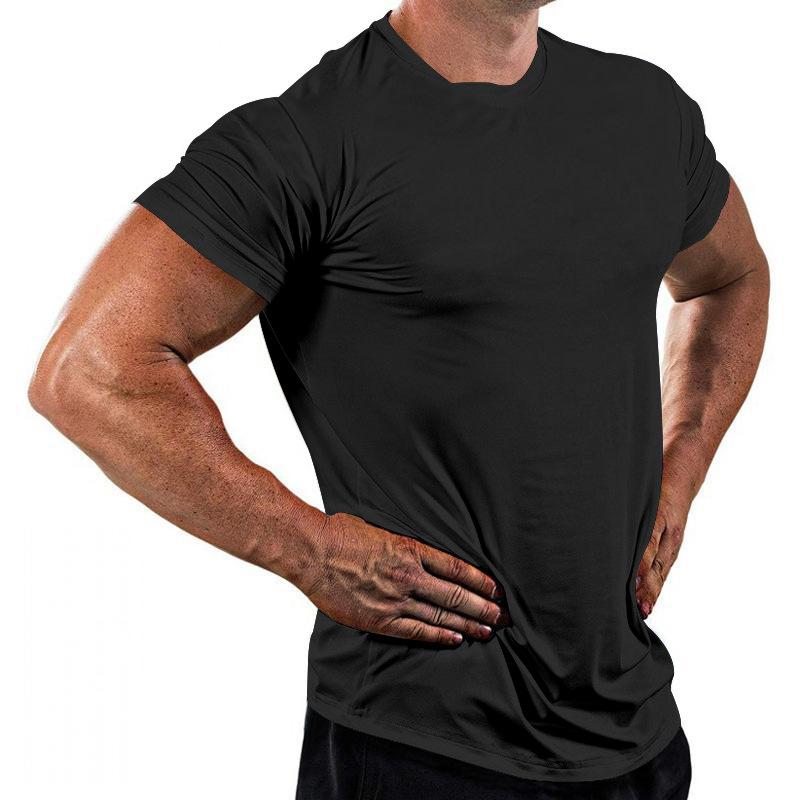 Ανδρικό Αθλητικό T-shirt με Στρογγυλή Λαιμόκοψη, Διαπνέον, Απορροφητικό Ιδρώτα, Γρήγορου Στεγνώματος, Καθημερινό, Εξωτερικού Χώρου, Γυμναστικής, Ευέλικτο, Κοντομάνικο