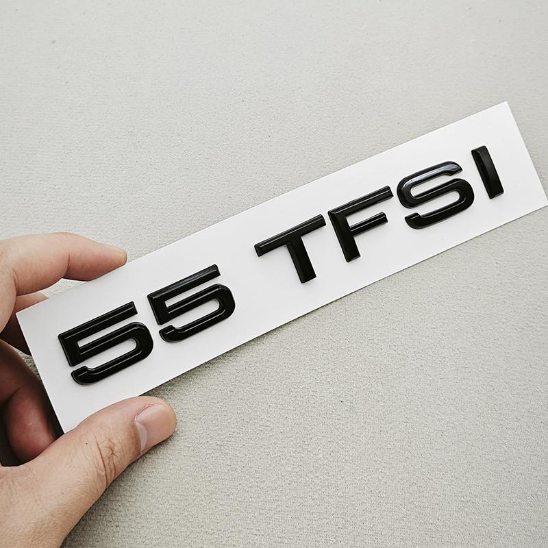 For q2 A6 A7 A8 Q7 Q8 Horch Exterior Accessories Car Letters ABS Chrome Black Logo 50 TFSI 55 TFSI Rear Trunk Badge Emblem