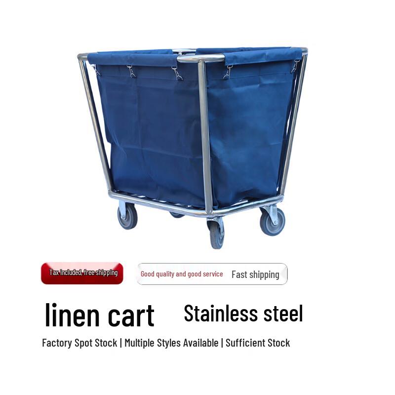 Langxi Stainless Steel Multi-function Linen & Cleaning Cart