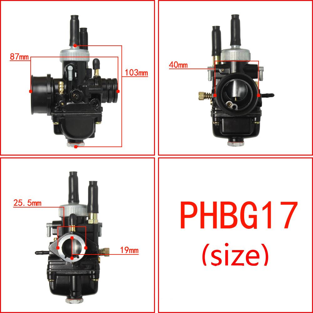 Гоночный карбюратор для Yamaha Zuma JOG50 JOG90 BWS100 Suzuki RG50 Honda DIO50-90 Qianjiang 50 карбюратор PHBG 17мм 19мм 21мм PHBG 17mm