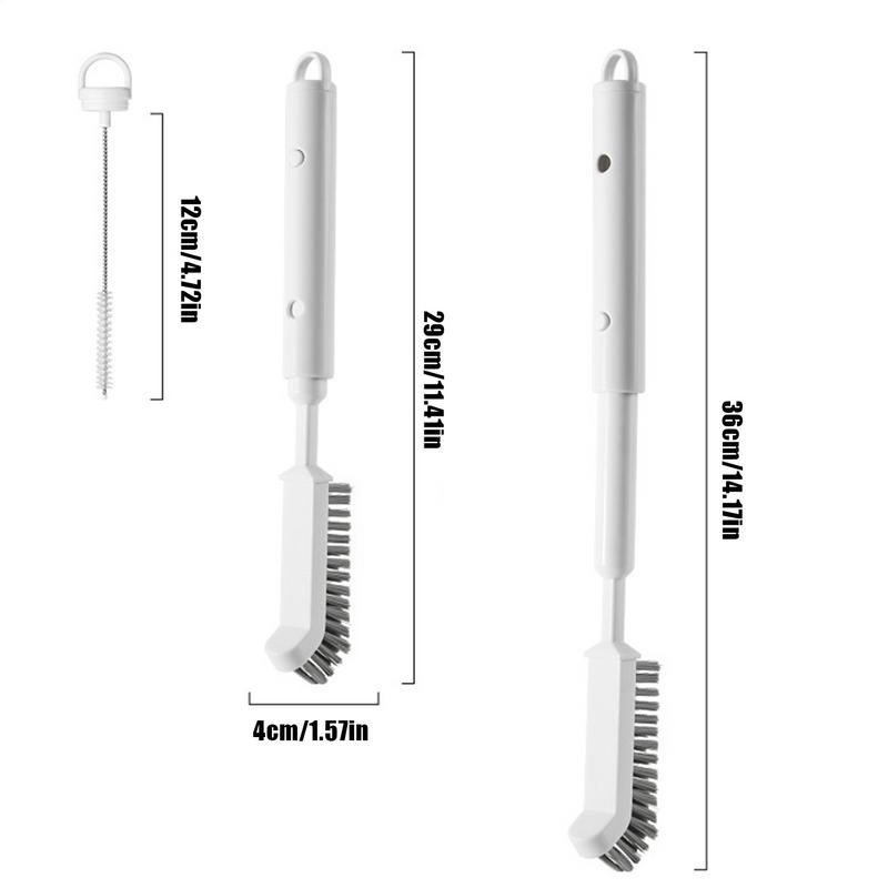 Sink Brush Cleaning Cup Brush with Retractable Long Handle Wall Hanging Crevice Sink Cleaning Scrub Brush Cleaning Accessories
