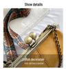 Women's 2023 Korean Style Versatile Chain Handbag - Red Textured Crossbody Shoulder Bag