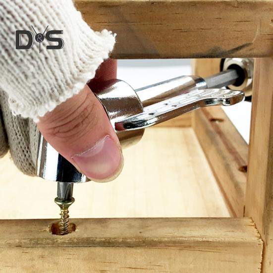 2ks šroubovák rohový nástroj ohyb 105 stupňů těžký kovový šroubovák ohýbací adaptér pro elektrické vrtačky prodlužovací příslušenství