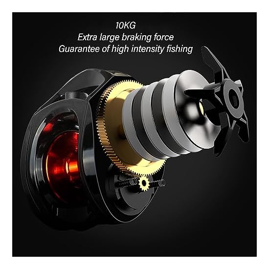 Baitcasting Reel Right-Hand Retrieve Long Casting Reel Metal Shell Anti-Burst Line Metal Gear Ratio 